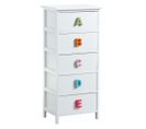 Commode Chambre Enfant Alphabet 5 Tiroirs 5 Tiroirs