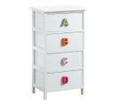 Commode Chambre Enfant Alphabet 4 Tiroirs 4 Tiroirs