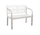 Banc 2 Places En Acajou Blanc Antique