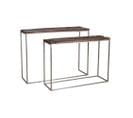 Console En Acier Patiné Et Bois Massif (lot De 2)