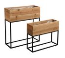 Jardinières Hautes En Bois Recyclé Lofty (lot De 2)