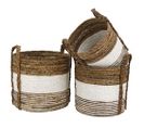 Cache-pots En Raphia Et Bananier (lot De 3)