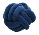 Coussin En Velours Noeud 25 Cm Bleu