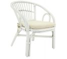 Fauteuil Enfant En Rotin Laqué Blanc Putih