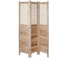 Paravent En Bois Feuillage Naturel