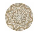 Tapis Rond En Jute Naturelle Motif Ethique