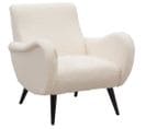 Fauteuil Design En Polyester Et Bois Douceur