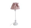 Lampe En Bois Et Coton à Pois Rose