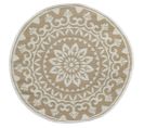 Tapis D'extérieur Rond En Polypropylène D150 Cm Mandala - Beige