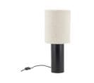 Lampe En Métal Et Coton Bouclette Noire