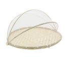 Plateau Rond En Bambou Avec Cloche En Filet