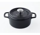 Cocotte Ronde En Fonte Émaillée 26cm Noir Mat - Puv402261