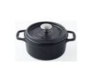 Cocotte Ronde En Fonte Émaillée 32cm Noir Mat - Puv402321