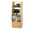 Armoire Informatique Galbée Largeur 60 Cm 5 Niches - Coloris: Hêtre