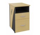 Caisson De Bureau 2 Tiroirs Hêtre Anthracite