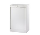 Classeur à Rideau Largeur 70 Cm Hauteur 108 Cm - Coloris: Blanc