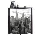 Meuble-comptoir Bar 96 Cm Noir 3 Niches - Coloris: New York 500