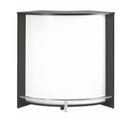 Meuble Comptoir Bar Noir 3 Niches Repose-pieds Métal 106,9 X 104,8 X 53,3 Cm - Coloris: Blanc