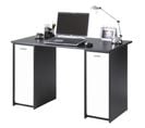 Bureau Noir 2 Caissons à Rideau 120 Cm - Coloris: Blanc