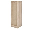 Classeur à Rideau 8 Tablettes 1 Kit Ds Serrure L 41,4 H 140,4 P 44 Cm - Coloris: Chêne Naturel