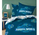 Parure De Lit Imprimée 100% Coton, Jurassic World Badges 140x200+63x63cm