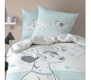 Parure De Lit Imprimée 100% Coton, Disney Home Les 101 Dalmatiens Together 140x200+63x63cm