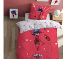 Parure De Lit Imprimée 100% Coton, Miraculous Ladybug Sprint 140x200+63x63cm