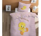 Parure De Lit Imprimée 100% Coton, Looney Tunes Titi 140x200+63x63cm