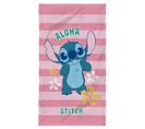 Drap De Plage Imprimé 100% Coton, Disney Home Stitch Ohana 70x120cm