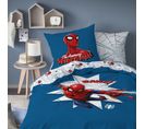 Parure De Lit Imprimée 100% Coton, Spiderman Home Jumping 140x200+63x63cm