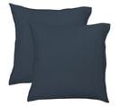 Set De 2 Taies D’oreiller Unies En Coton, Gaze De Coton 65x65cm