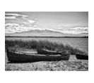 Tableau Sur Toile Barque Devant Le Canigou 45x65 Cm