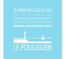 Tableau Sur Toile Le Pouliguen Bleu Clair 30x30 Cm