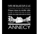 Tableau Sur Toile Annecy Noir 30x30 Cm