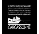 Tableau Sur Toile Carcassonne Noir 30x30 Cm