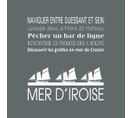 Tableau Sur Toile Mer D'iroise Cendre 30x30 Cm