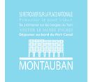 Tableau Sur Toile Montauban Bleu Clair 30x30 Cm