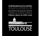 Tableau Sur Toile Toulouse Noir 30x30 Cm