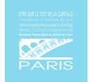 Tableau Sur Toile Paris Tour Eiffel Bleu Clair 30x30 Cm