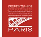 Tableau Sur Toile Paris Tour Eiffel Rouge 30x30 Cm