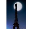 Tableau Sur Toile Lune Et Tour Eiffel 45x65 Cm