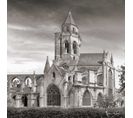 Tableau Sur Toile Église Saint-étienne-le-vieux Noir Et Blanc 45x45 Cm