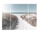 Triptyque Sur Toile Chemin De Plage 125x97 Cm