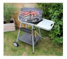 Barbecue À Charbon De Bois Avec Grille Pivotante - 86 X 63,5 X 95 Cm - Acier