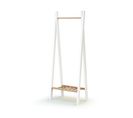 Porte Vêtement Enfant En Bois Essentiel Blanc Et Hêtre Brut 50 X 30 X 130 Cm