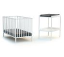 Chambre Bébé Lit Et Table à Langer En Bois Blanc