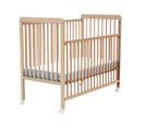 Lit Bébé Coulissant En Bois Essentiel Hêtre Verni 60 X 120 Cm