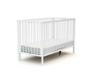 Lit Bébé Pliant En Bois Blanc Réglable En Hauteur 60x120