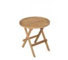 Harris - Table Pique Nique De Jardin Ronde 50x50cm En Bois Teck