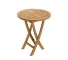 Harris - Table De Jardin 2 Personnes, Ronde Pliante 60x60cm En Bois Teck